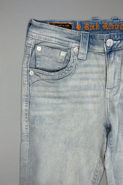 Clark Relaxed Straight in Super Light Wash