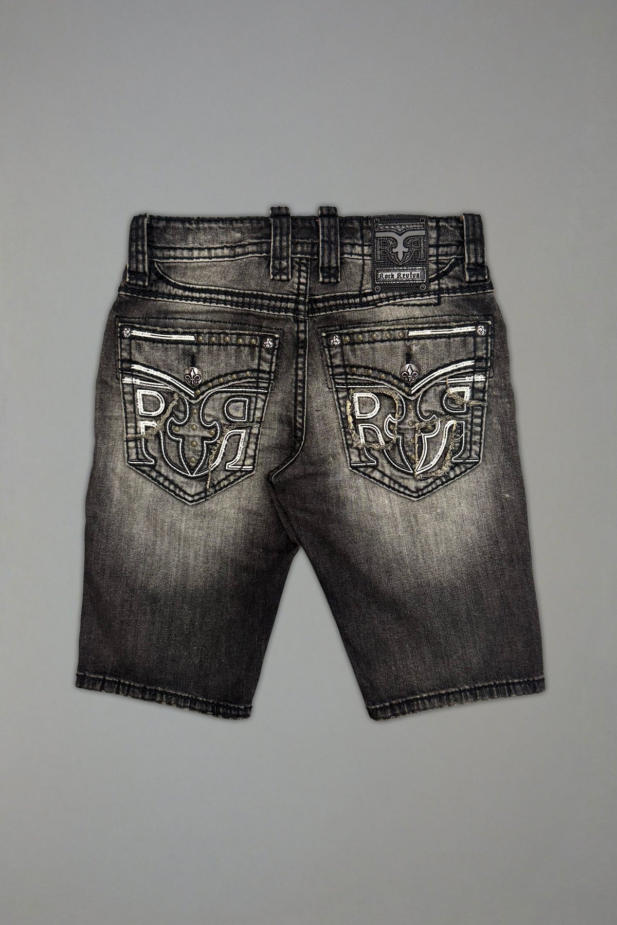 Adan Denim Shorts in Vintage Black