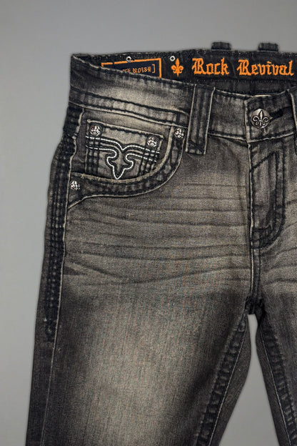 Adan Denim Shorts in Vintage Black