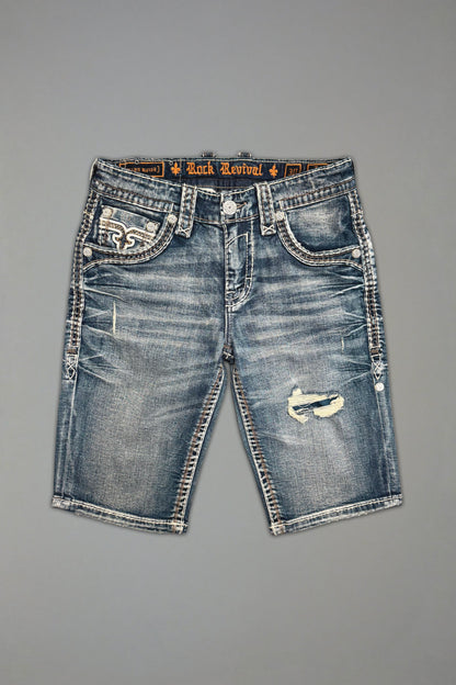 Zayn Denim Shorts in Medium Blue