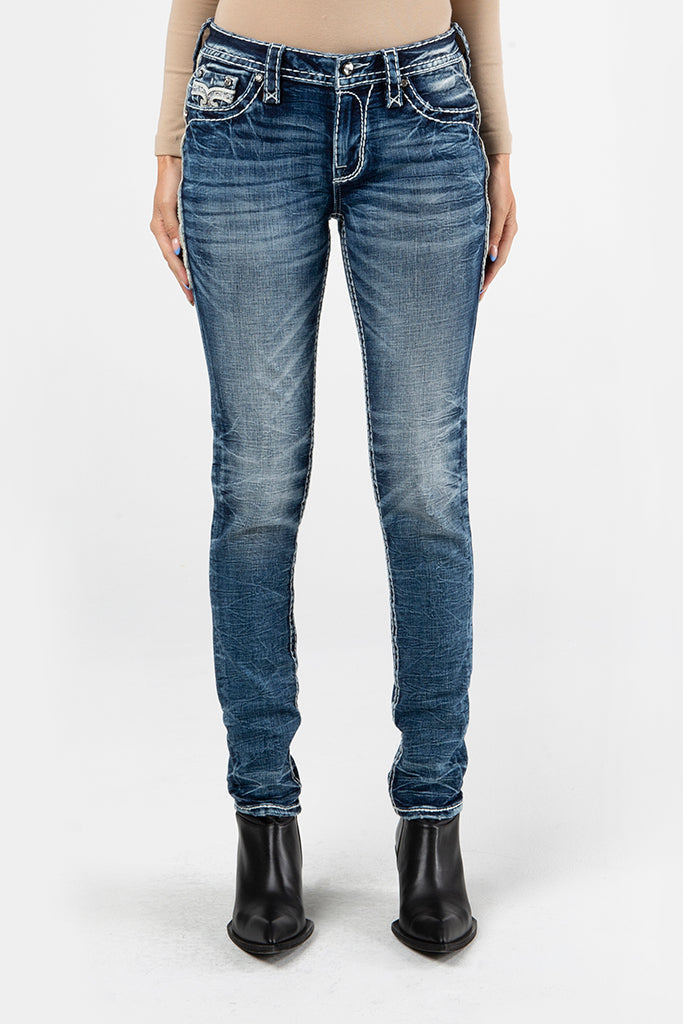 Bambi Skinny Jeans in Medium Blue