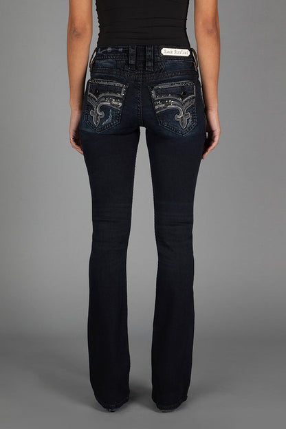 Yui Bootcut Jeans in Dark Blue
