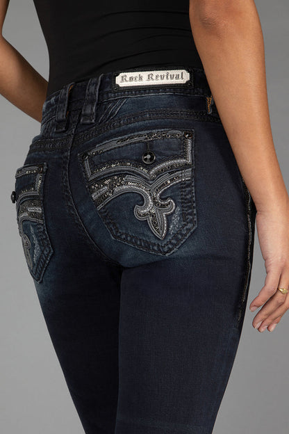 Yui Bootcut Jeans in Dark Blue