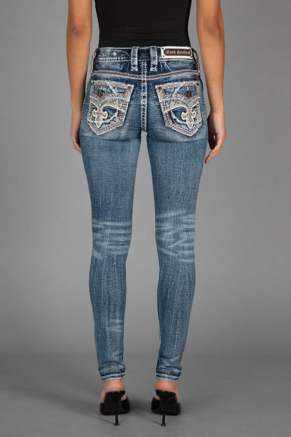 Yui Skinny Jeans in Medium Blue