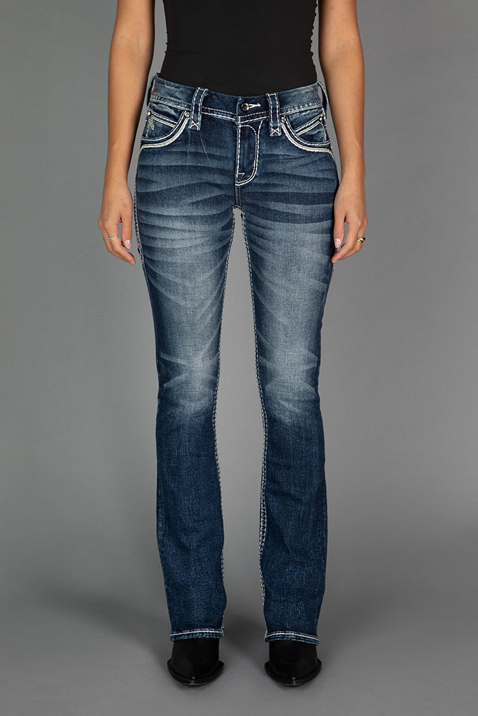 Esther Bootcut Jeans in Medium Blue