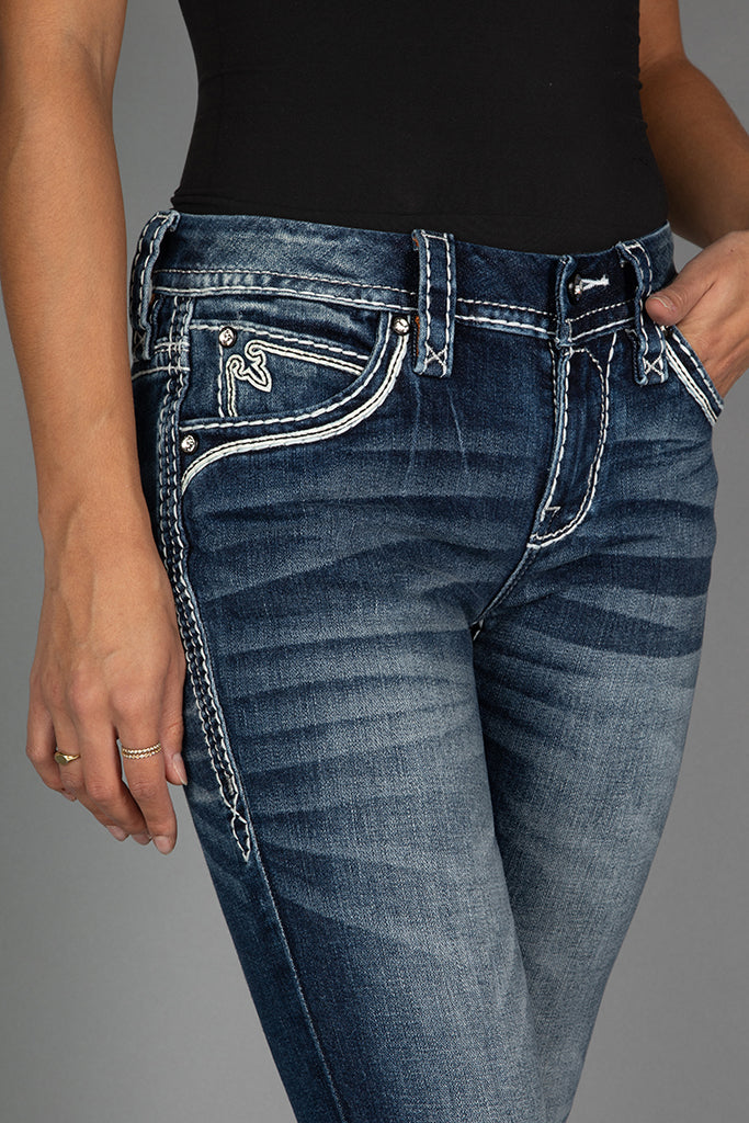 Esther Bootcut Jeans in Medium Blue