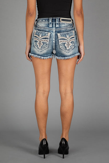 Barbila Denim Shorts in Medium Blue