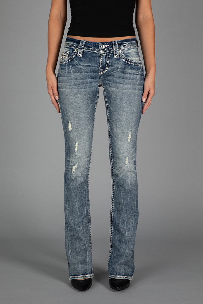 Lesia Low-Rise Bootcut Jeans