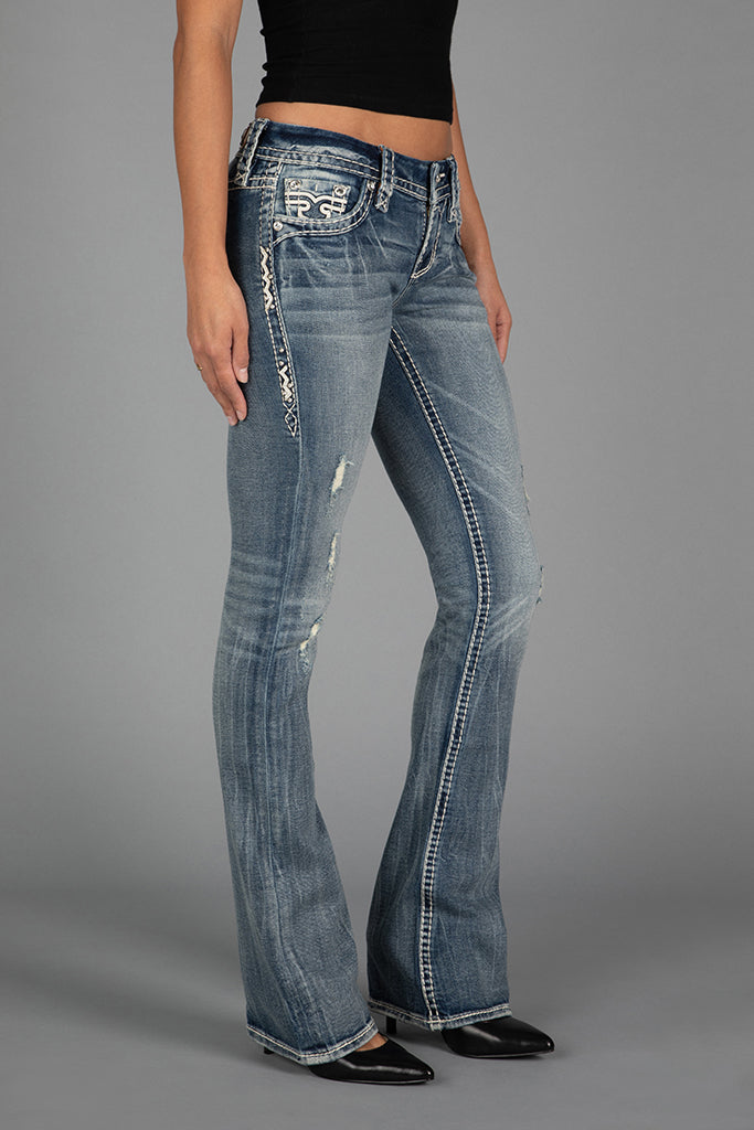 Lesia Low-Rise Bootcut Jeans