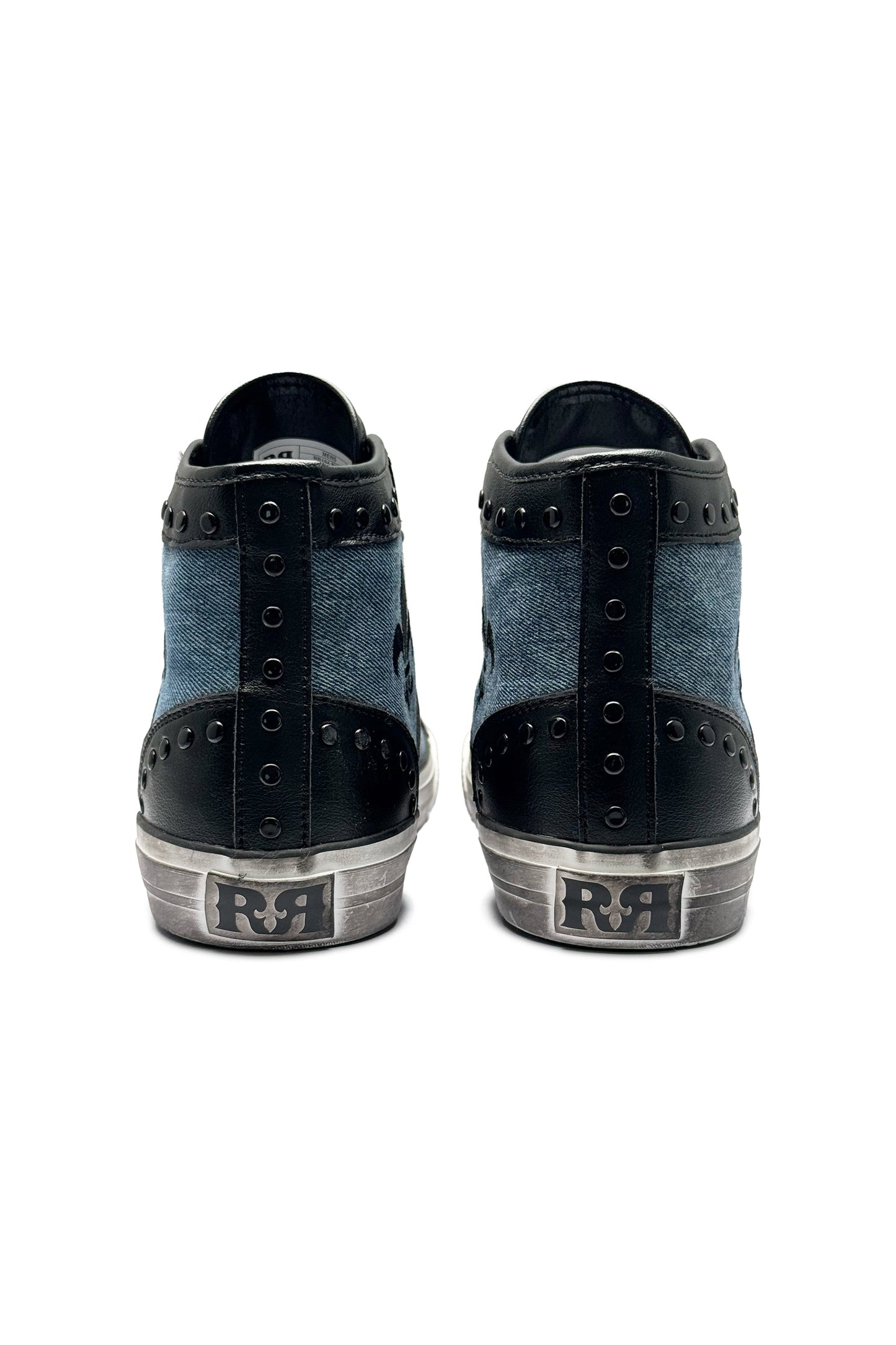 Rock Revival Hi-Top Sneakers in Blue Denim
