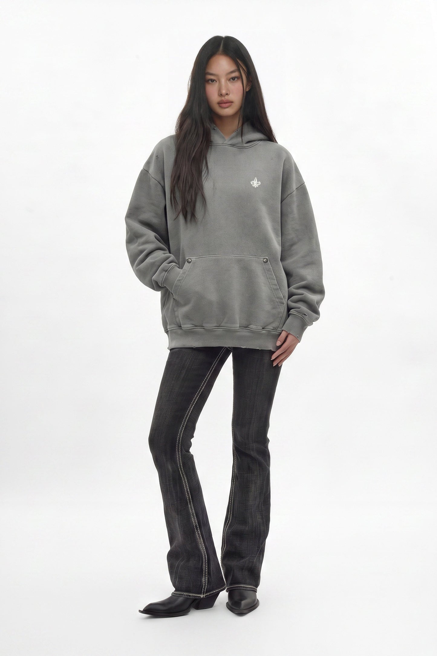 Rock Essential Hoodie in Gray (W)