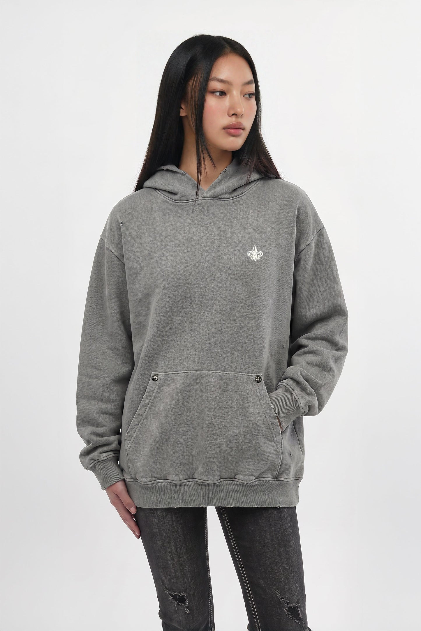 Rock Essential Hoodie in Gray (W)