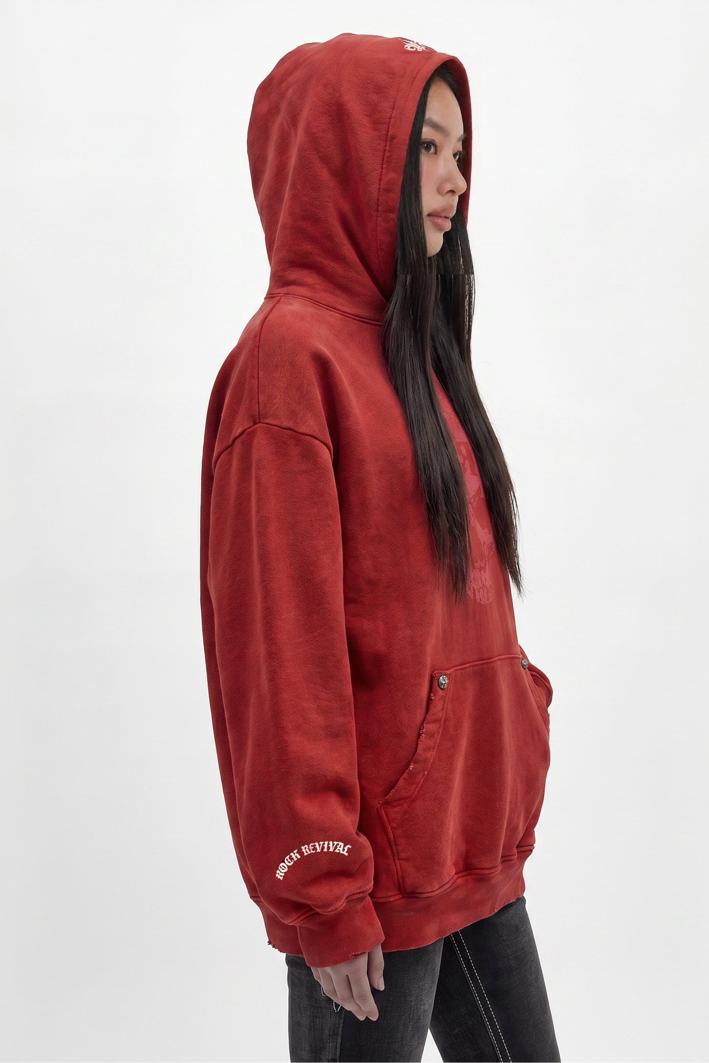Graveyard Hoodie in Red (W)