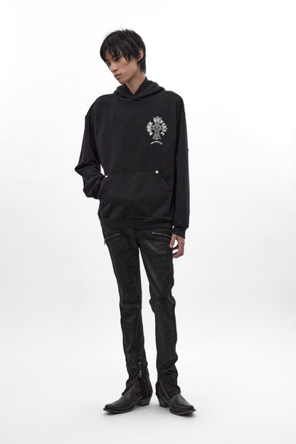 Silent Cross Hoodie in Black