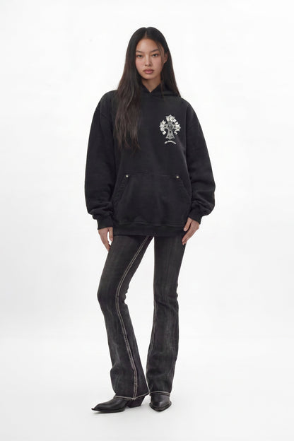 Silent Cross Hoodie in Black (W)
