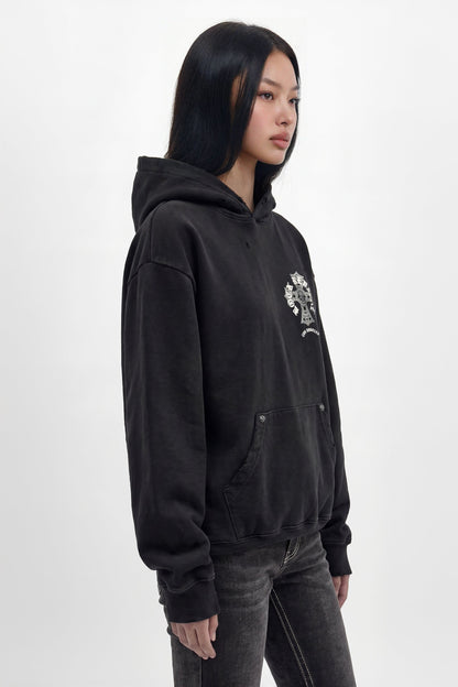Silent Cross Hoodie in Black (W)