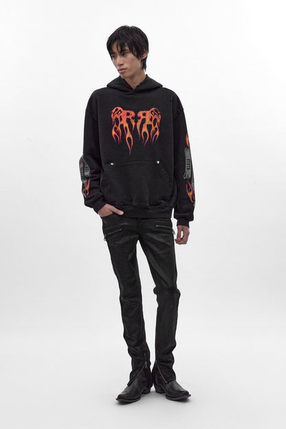 Molten Script Hoodie in Black