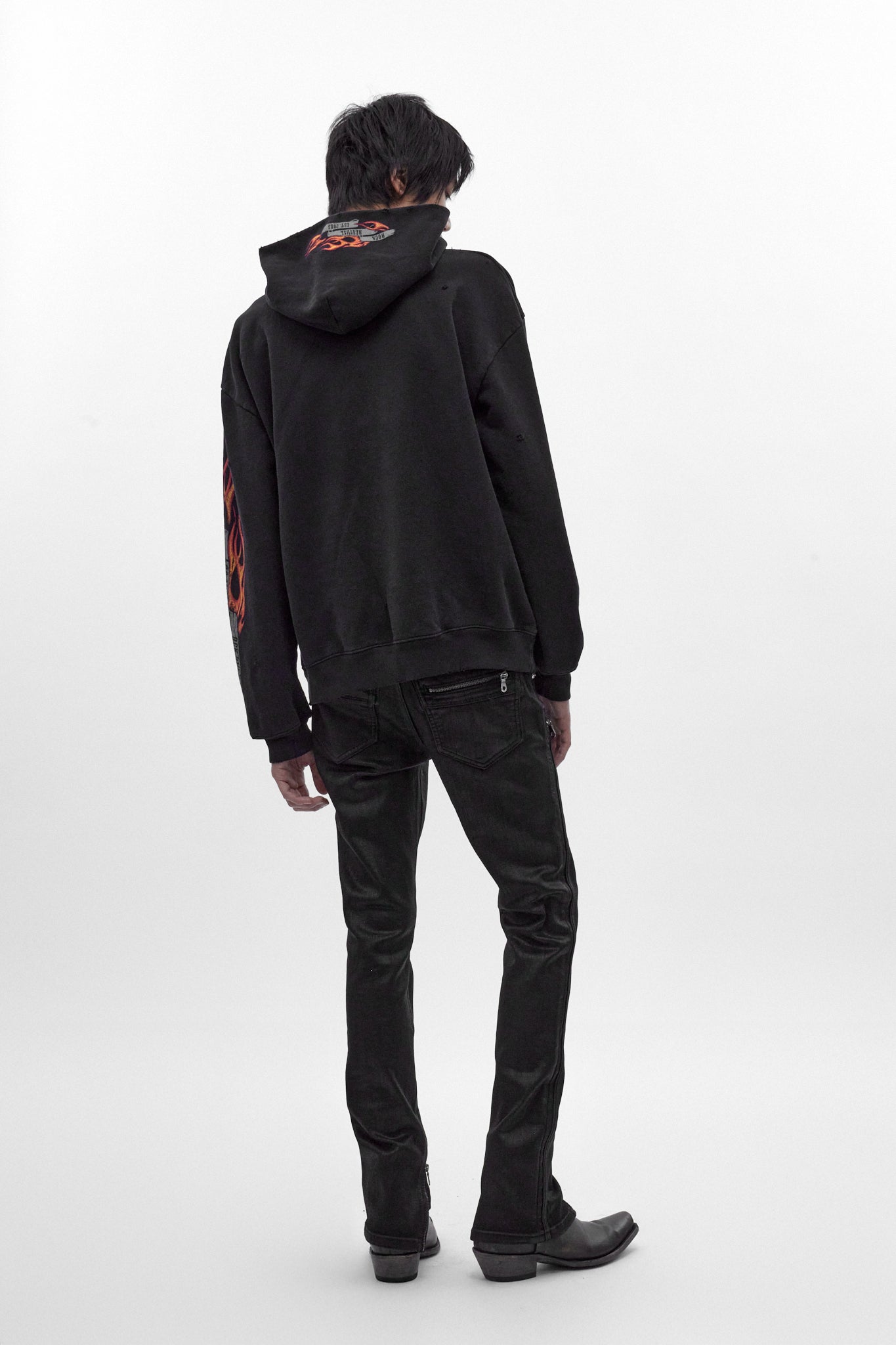 Molten Script Hoodie in Black