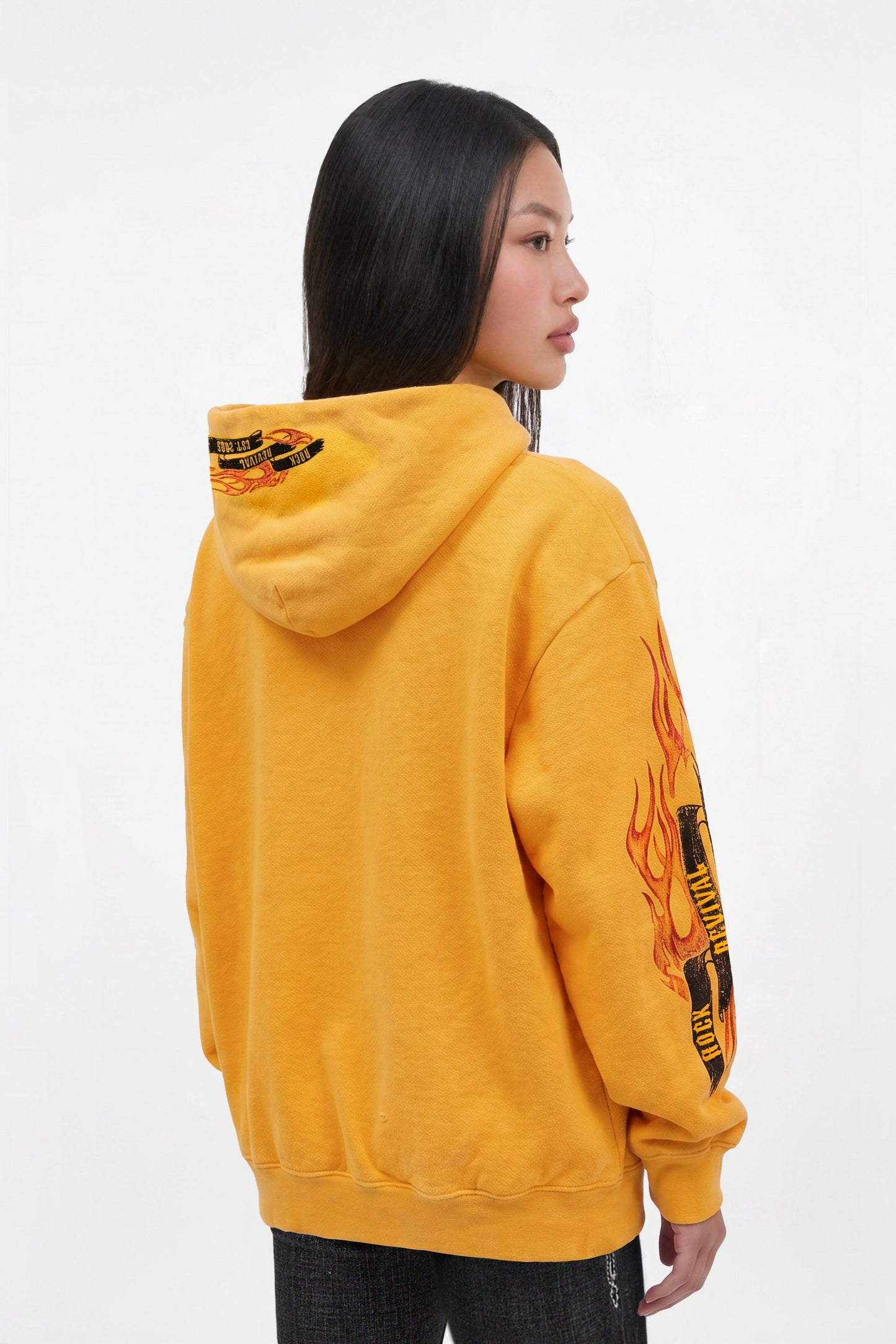 Molten Script Hoodie in Yellow (W)
