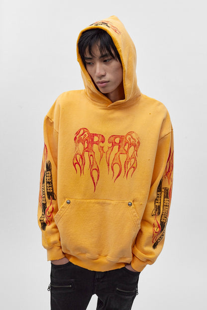 Molten Script Hoodie in Yellow