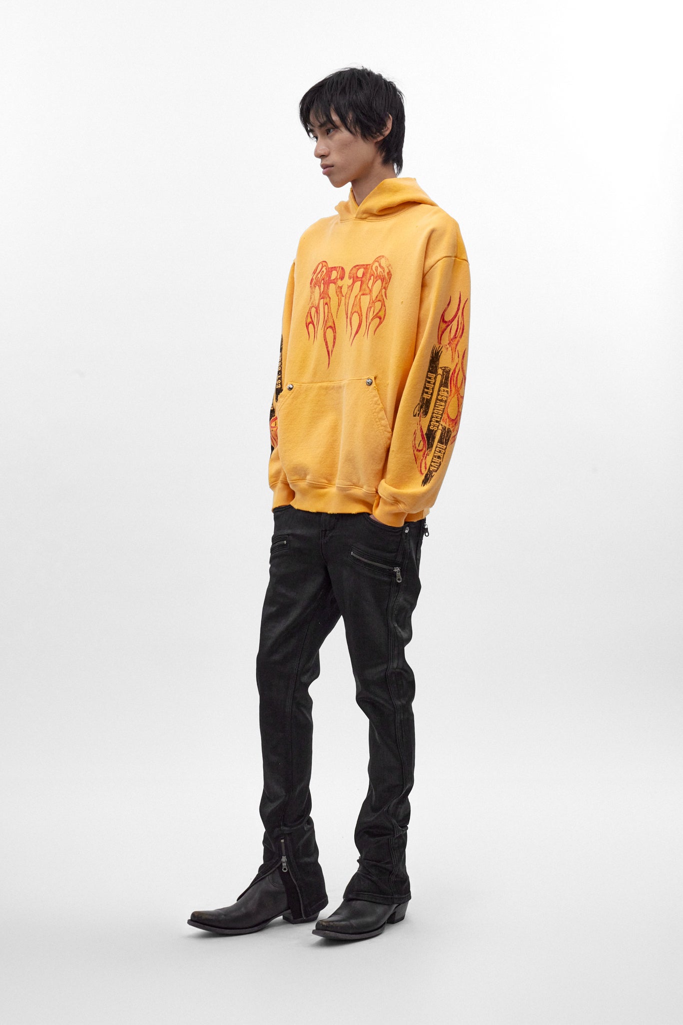 Molten Script Hoodie in Yellow