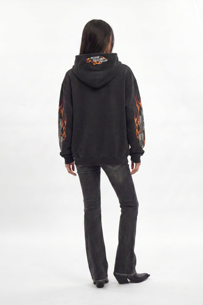 Molten Script Hoodie in Black (W)