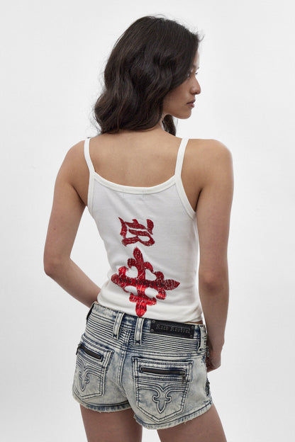 Logo graphic Tank Top in White