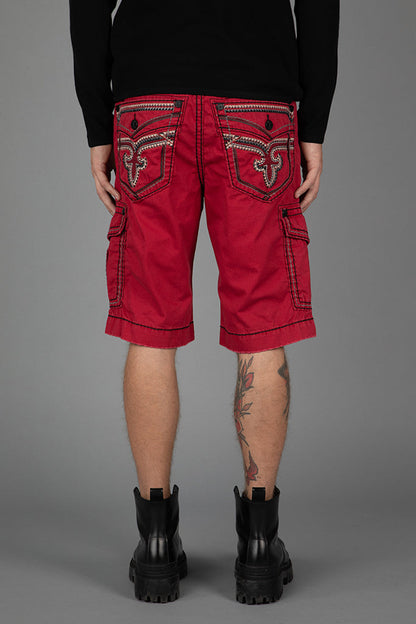 Red Cargo Shorts