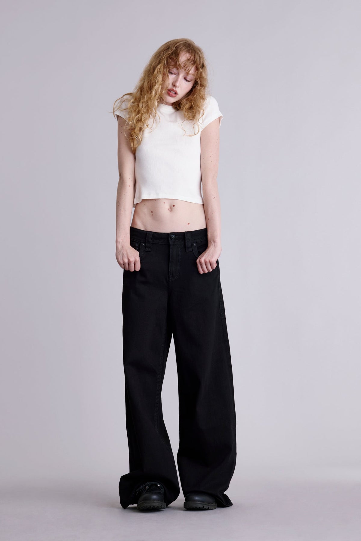 Alivia Oversized Baggy Jeans in Black