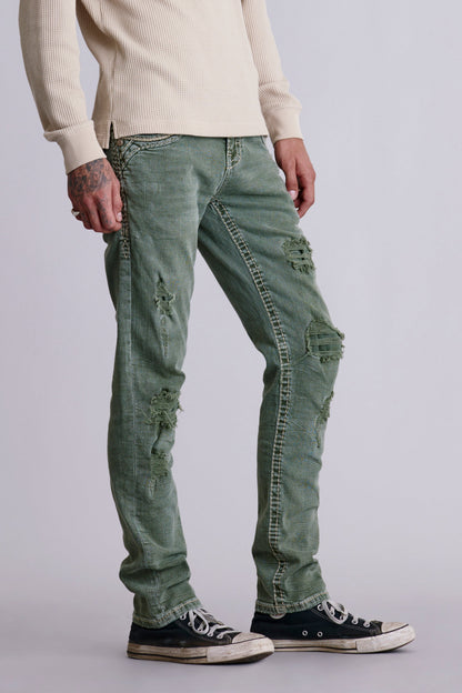 Kinsly Alt Straight Jeans in Green