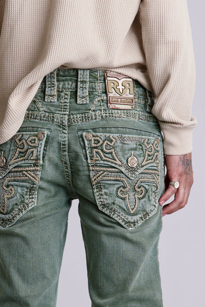 Kinsly Alt Straight Jeans in Green