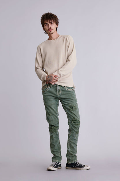 Kinsly Alt Straight Jeans in Green