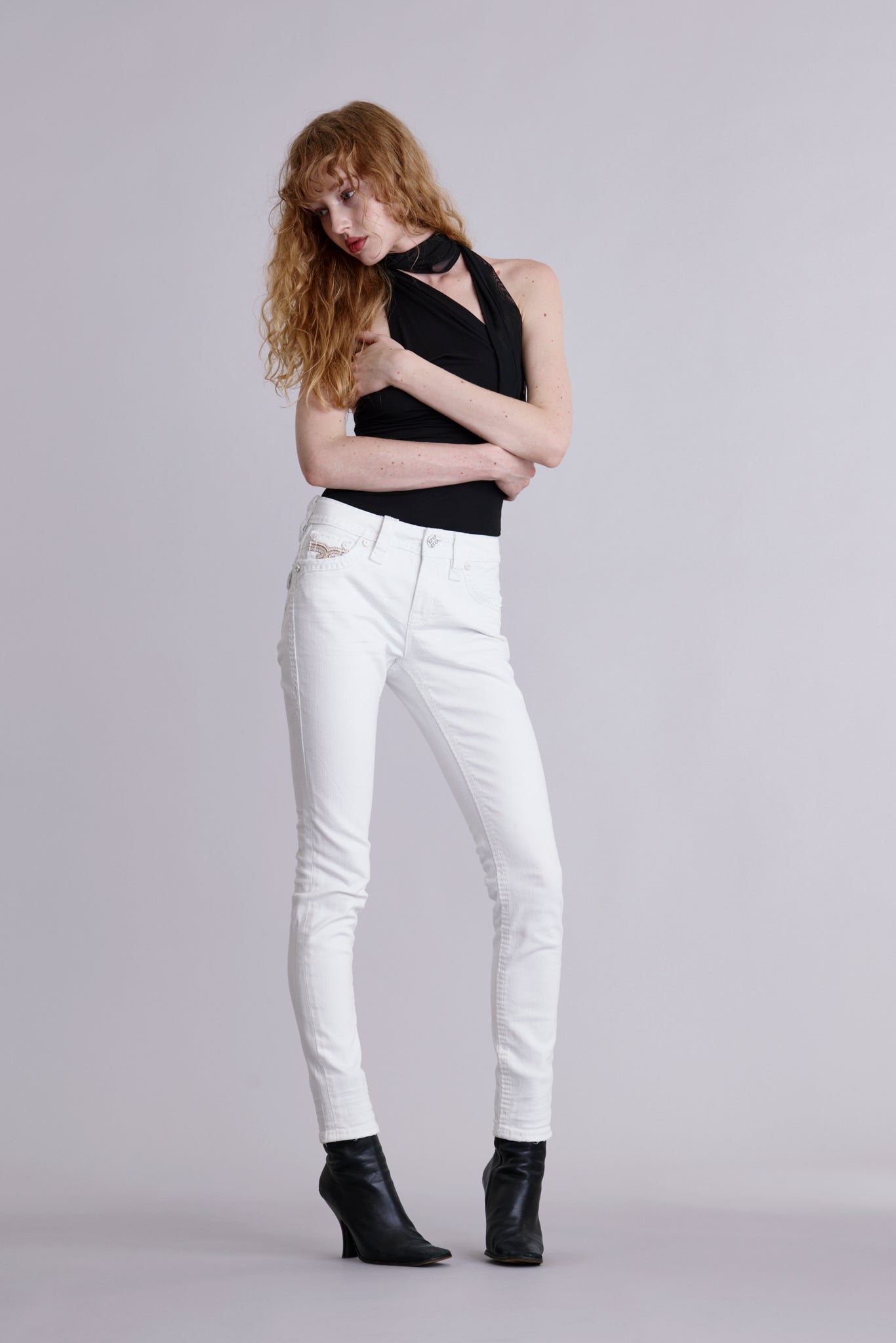 Raanan Skinny Jeans in White