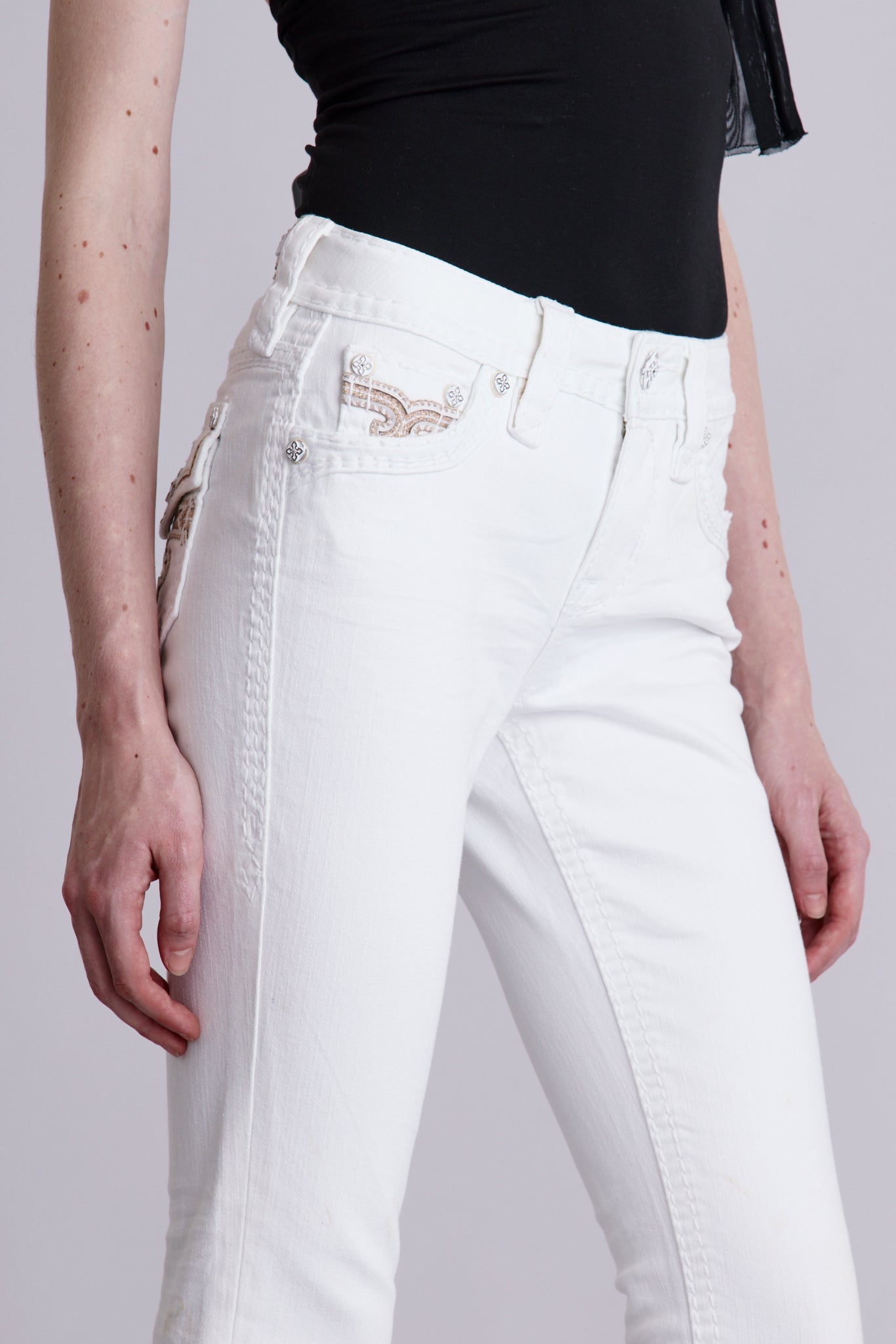 Raanan Skinny Jeans in White