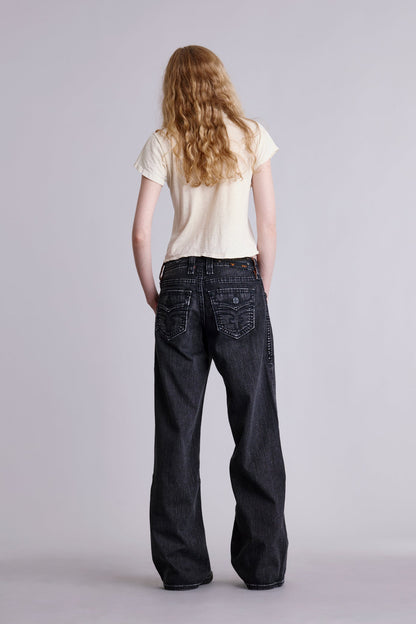 Titania Low-Rise Baggy Jeans in Black