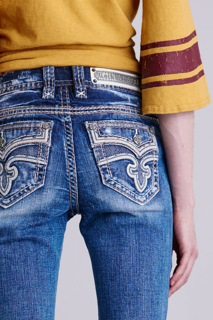 Yui Bootcut Jeans in Medium Blue