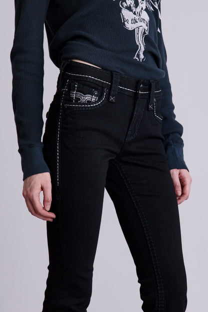 Yui Bootcut Jeans in Black