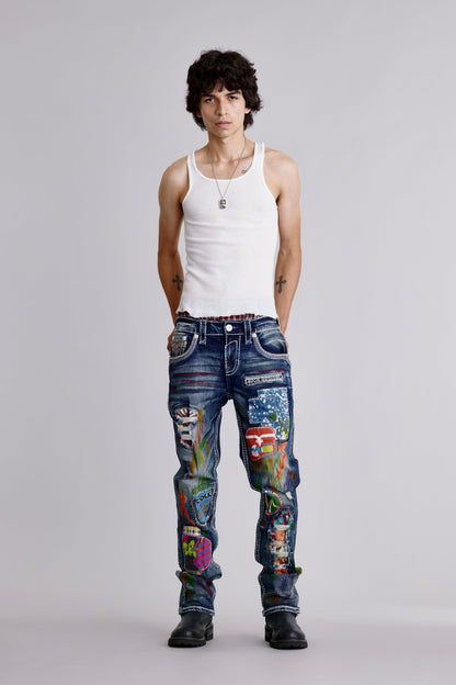 Armie Straight Jeans Medium Blue