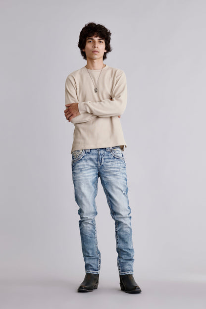 Cassian Alt Straight Jeans in Light Blue