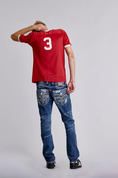 Justyn Straight Jeans in Medium Blue