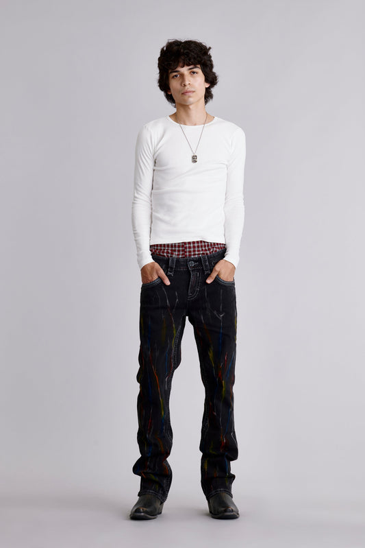 Lunar Rock Bootcut Jeans Black Wash