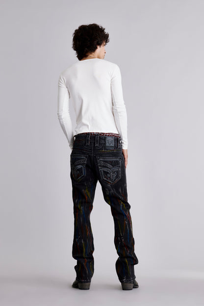Lunar Rock Bootcut Jeans Black Wash