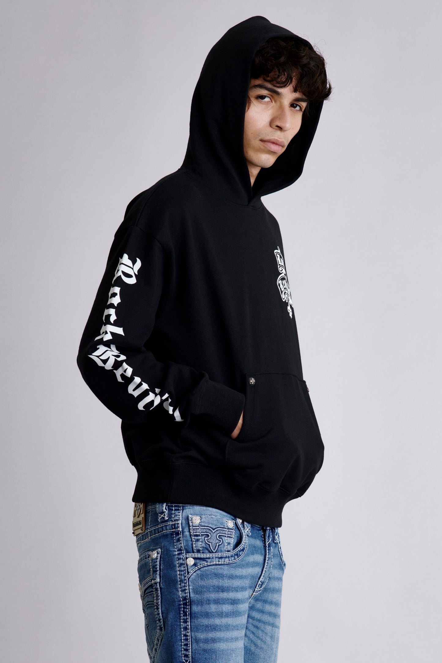 Classic Rock Hoodie in Black/Gray