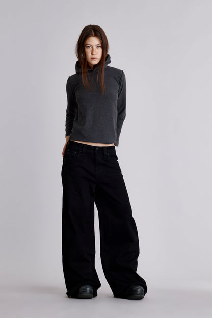 Alivia Oversized Baggy Jeans in Black