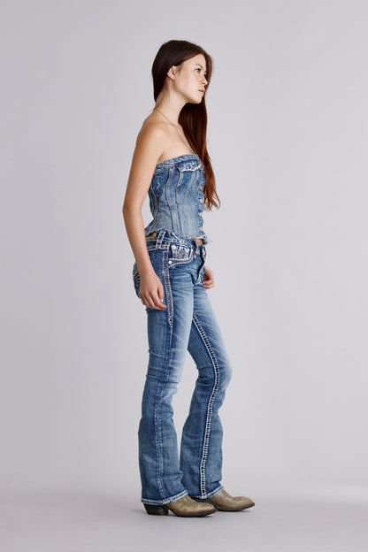 Endive Bootcut Jeans in Medium Blue