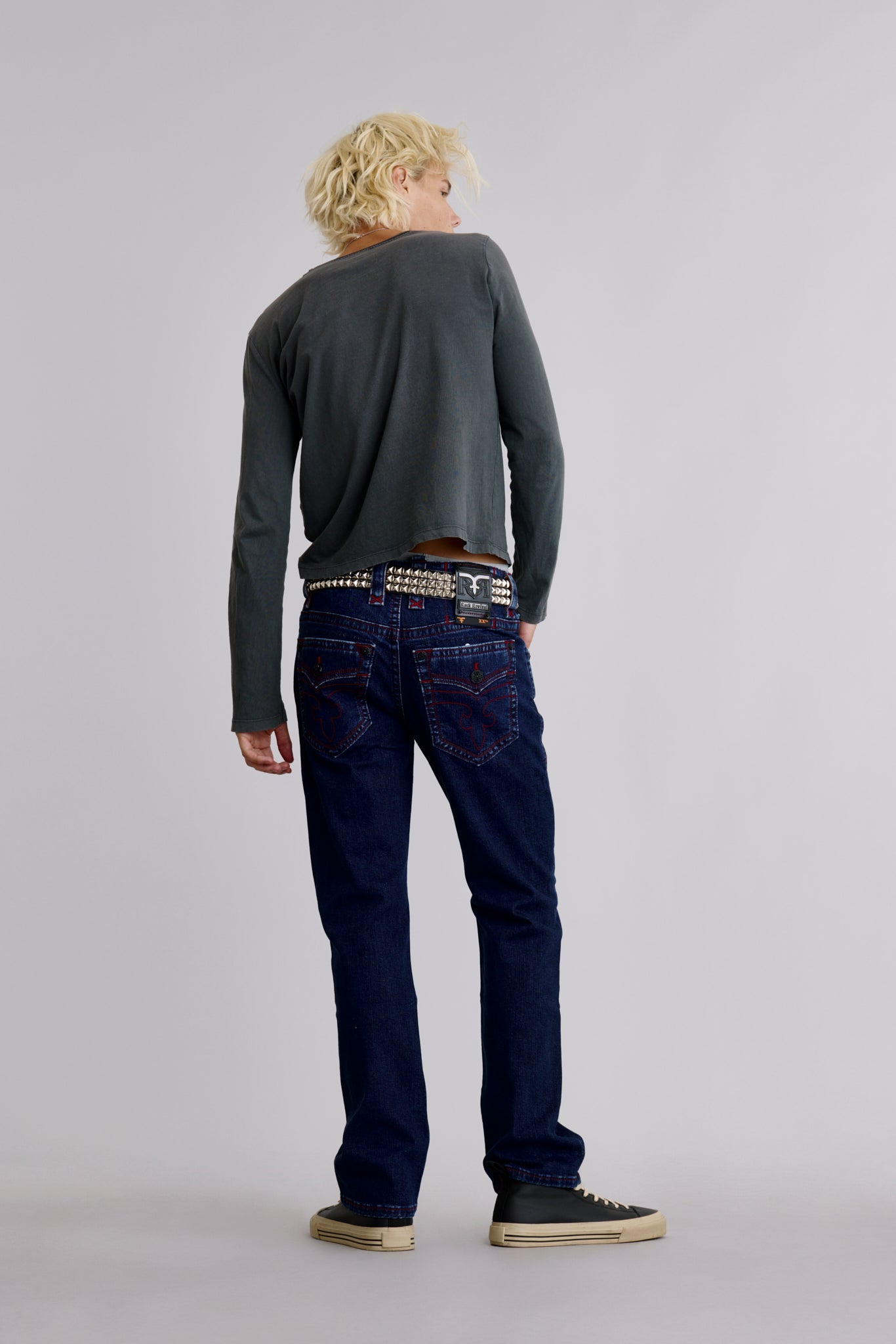 Clark Relaxed Straight in Dark/Red