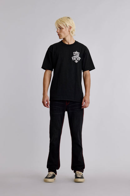 Rock Revival Crest Tee in Black/White