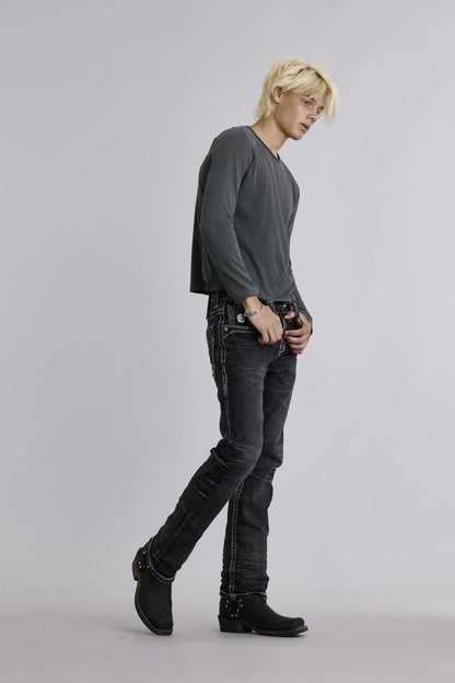 Rustin Relaxed Straight in Charcoal