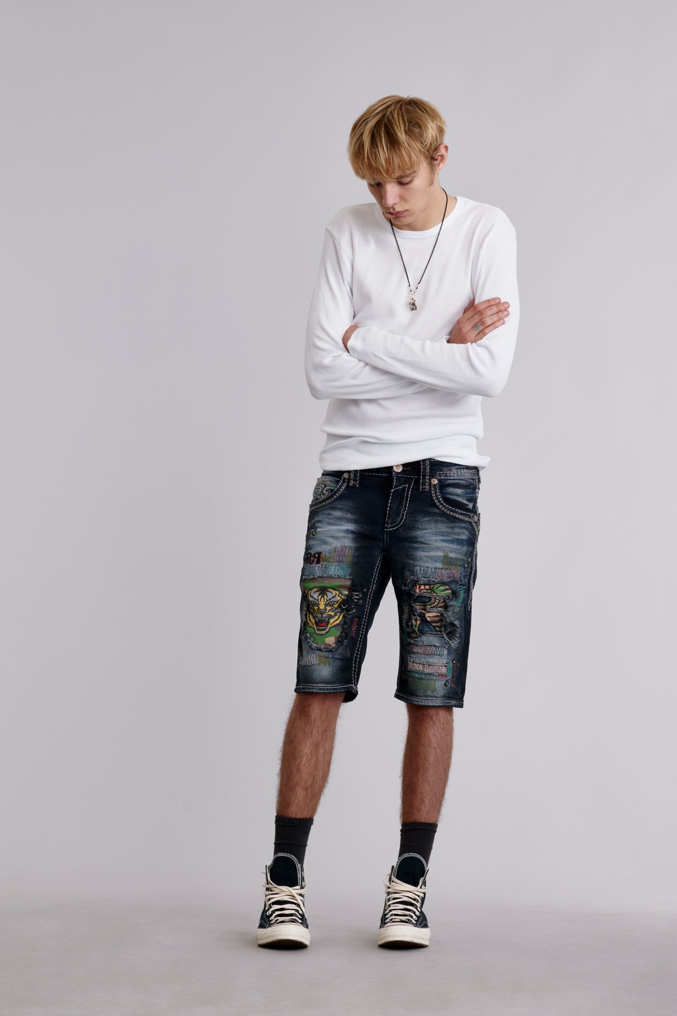 Deen Denim Shorts in Black