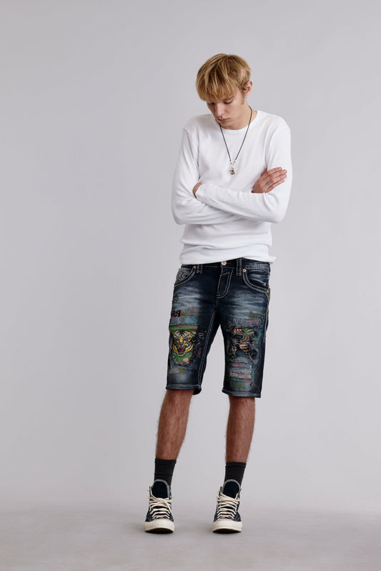 Deen Denim Shorts in Black